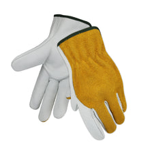 Load image into Gallery viewer, Select Top Grain and Suede Hybrid Unlined Cowhide Leather Work Gloves