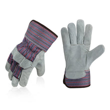 Load image into Gallery viewer, Economy Split Cowhide Palm Leather Work Gloves - Size L