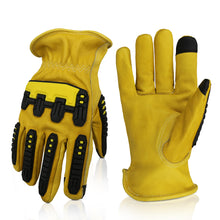 Load image into Gallery viewer, Total Protection: Water, Cut &amp; Impact Resistant Top Grain Cowhide Gloves
