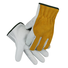 Load image into Gallery viewer, Select Top Grain and Suede Hybrid Unlined Cowhide Leather Work Gloves
