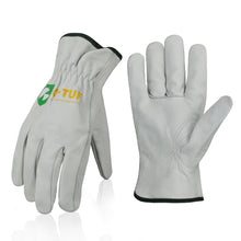Load image into Gallery viewer, Premium Full Grain Thin Cut Cow Leather Work Gloves - Simple Grey
